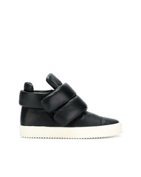 schwarze hohe Sneakers aus Leder von Giuseppe Zanotti Design