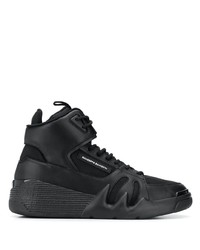 schwarze hohe Sneakers aus Leder von Giuseppe Zanotti