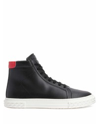 schwarze hohe Sneakers aus Leder von Giuseppe Zanotti