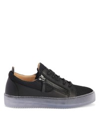 schwarze hohe Sneakers aus Leder von Giuseppe Zanotti