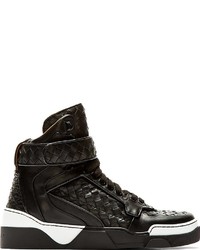 schwarze hohe Sneakers aus Leder von Givenchy
