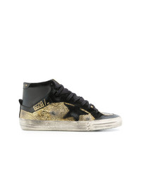 schwarze hohe Sneakers aus Leder von Golden Goose Deluxe Brand