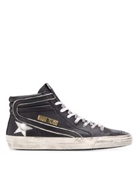 schwarze hohe Sneakers aus Leder von Golden Goose