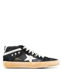 schwarze hohe Sneakers aus Leder von Golden Goose