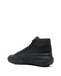 schwarze hohe Sneakers aus Leder von Y-3