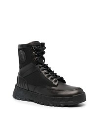 schwarze hohe Sneakers aus Leder von Versace