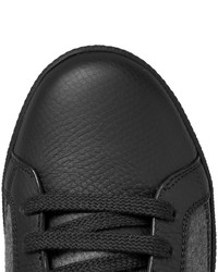 schwarze hohe Sneakers aus Leder von Brioni