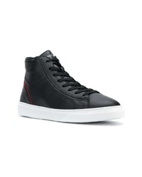 schwarze hohe Sneakers aus Leder von Hogan