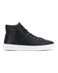 schwarze hohe Sneakers aus Leder von Hogan