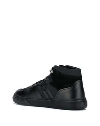 schwarze hohe Sneakers aus Leder von Hogan