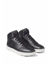 schwarze hohe Sneakers aus Leder von Jimmy Choo