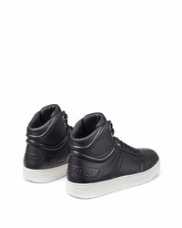 schwarze hohe Sneakers aus Leder von Jimmy Choo