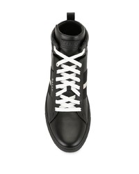 schwarze hohe Sneakers aus Leder von Bally