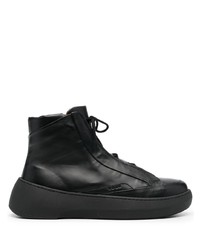 schwarze hohe Sneakers aus Leder von Hevo