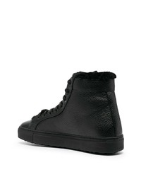 schwarze hohe Sneakers aus Leder von Philipp Plein