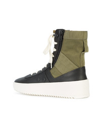 schwarze hohe Sneakers aus Leder von Fear Of God