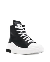 schwarze hohe Sneakers aus Leder von Cinzia Araia