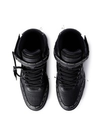 schwarze hohe Sneakers aus Leder von Off-White