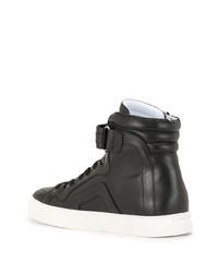 schwarze hohe Sneakers aus Leder von Pierre Hardy