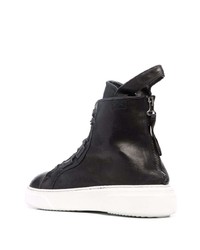 schwarze hohe Sneakers aus Leder von Masnada