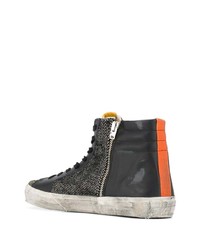 schwarze hohe Sneakers aus Leder von Golden Goose