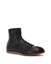 schwarze hohe Sneakers aus Leder von Guidi