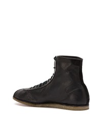 schwarze hohe Sneakers aus Leder von Guidi