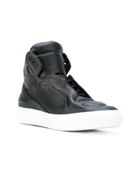 schwarze hohe Sneakers aus Leder von Maison Margiela