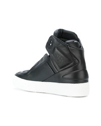 schwarze hohe Sneakers aus Leder von Maison Margiela