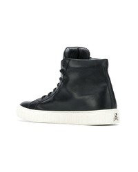 schwarze hohe Sneakers aus Leder von Philipp Plein