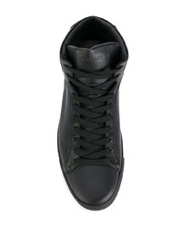 schwarze hohe Sneakers aus Leder von Versace