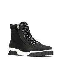 schwarze hohe Sneakers aus Leder von Diesel