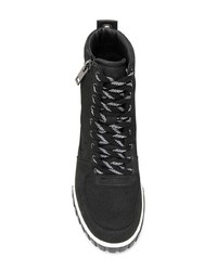 schwarze hohe Sneakers aus Leder von Diesel