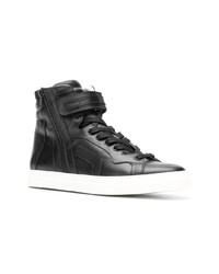 schwarze hohe Sneakers aus Leder von Pierre Hardy