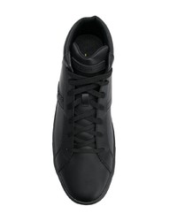 schwarze hohe Sneakers aus Leder von Versace Jeans