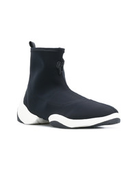 schwarze hohe Sneakers aus Leder von Giuseppe Zanotti Design