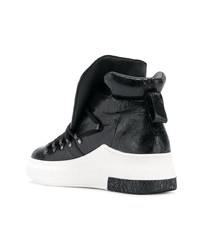 schwarze hohe Sneakers aus Leder von Cinzia Araia