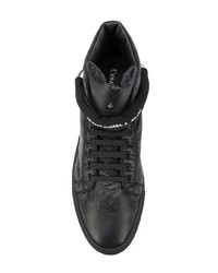 schwarze hohe Sneakers aus Leder von Cesare Paciotti