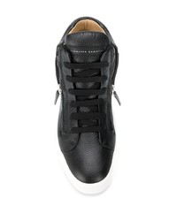 schwarze hohe Sneakers aus Leder von Giuseppe Zanotti