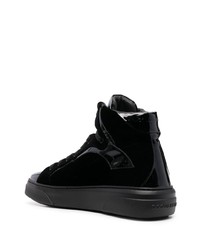 schwarze hohe Sneakers aus Leder von DSQUARED2