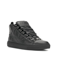 schwarze hohe Sneakers aus Leder von Balenciaga