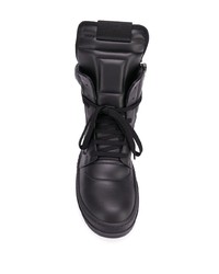 schwarze hohe Sneakers aus Leder von Rick Owens