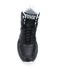 schwarze hohe Sneakers aus Leder von VERSACE JEANS COUTURE