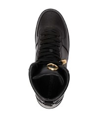 schwarze hohe Sneakers aus Leder von Roberto Cavalli