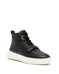 schwarze hohe Sneakers aus Leder von Bally