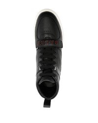 schwarze hohe Sneakers aus Leder von Bally