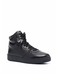 schwarze hohe Sneakers aus Leder von Roberto Cavalli