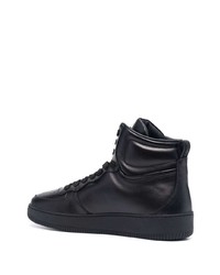 schwarze hohe Sneakers aus Leder von Roberto Cavalli