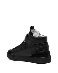 schwarze hohe Sneakers aus Leder von Pierre Hardy