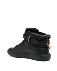 schwarze hohe Sneakers aus Leder von Buscemi